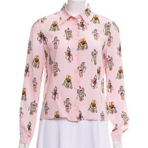 TRADE DONT BUY- Prada Silk Robot Printed Blouse